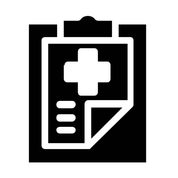 Gráfico Portapapeles Icono Atención Médica Estilo Sólido — Archivo Imágenes Vectoriales