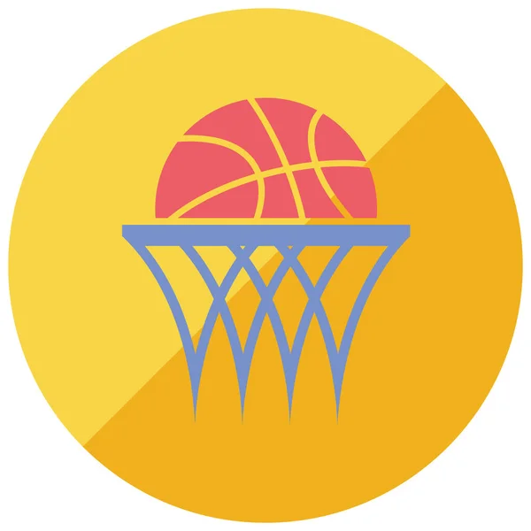 篮球运动的扁平图标 — 图库矢量图片