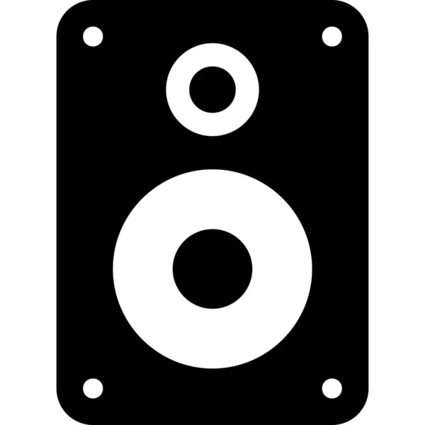 Icona Della Musica Del Dispositivo Audio Stile Solid — Vettoriale Stock