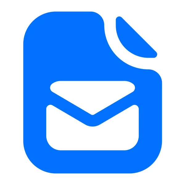 Mail Dateiformat Symbol Solid Stil — Stockvektor