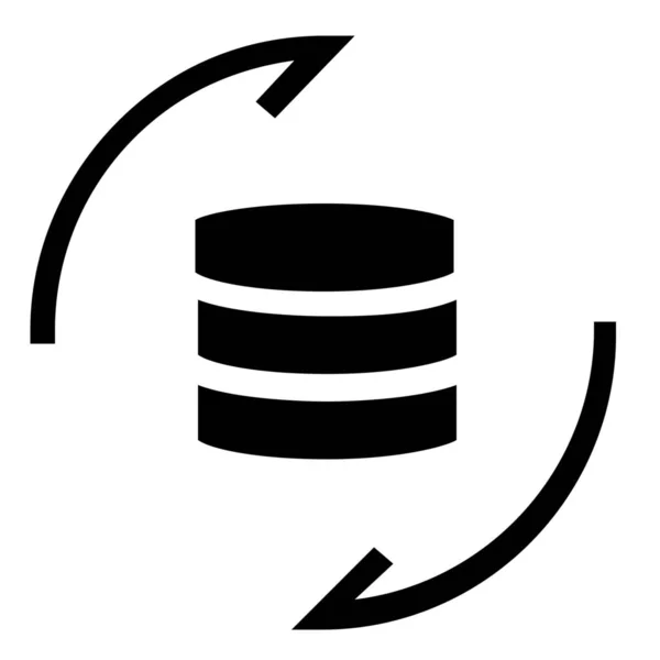 Datenbank Server Speichersymbol Solid Stil — Stockvektor