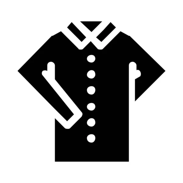 Kläder Skjorta Solid Ikon Solid Stil — Stock vektor