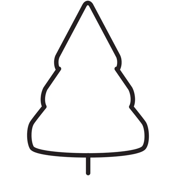 Икона Лесного Природного Парка Стиле Абрис — стоковый вектор