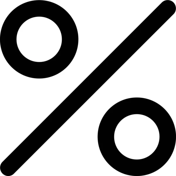 Значок Знижки Відсоток Продажу Суцільному Стилі — стоковий вектор