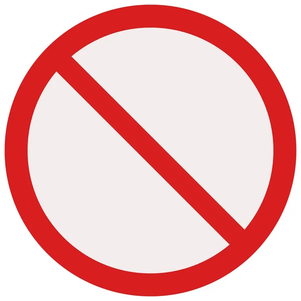 Запрещенный Знак Знака Твердом Стиле — стоковый вектор