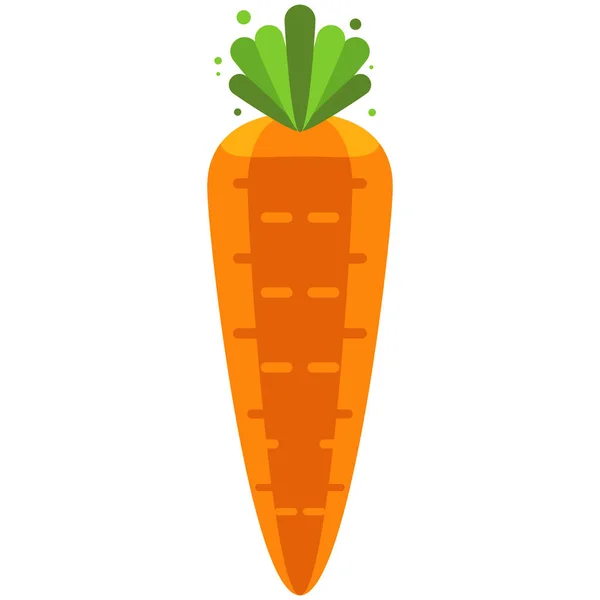 Agriculture Carrot Crop Icon Flat Style — Stock Vector