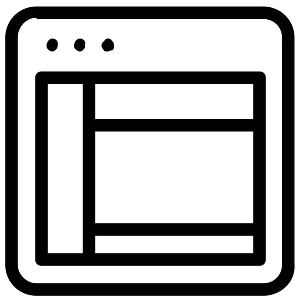 Anwendungsbrowser Internet Icon Umrissstil — Stockvektor