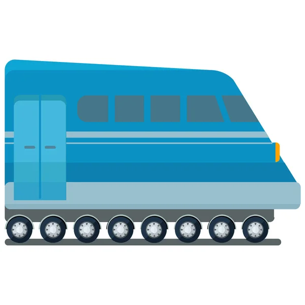 Trein Vervoer Pictogram Platte Stijl — Stockvector