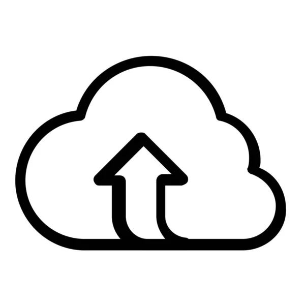 Ikona Przesyłania Danych Chmurze Stylu Outline — Wektor stockowy