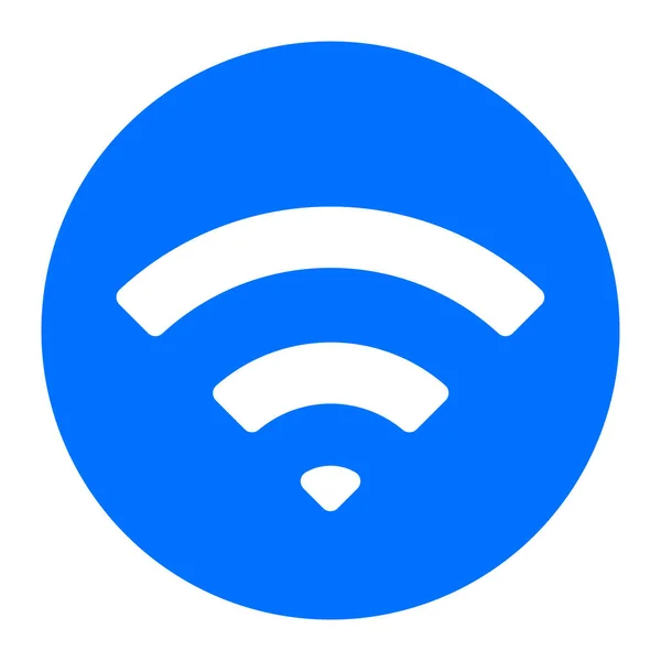 Bağlantı Internet Wifi Simgesi Katı Biçiminde — Stok Vektör