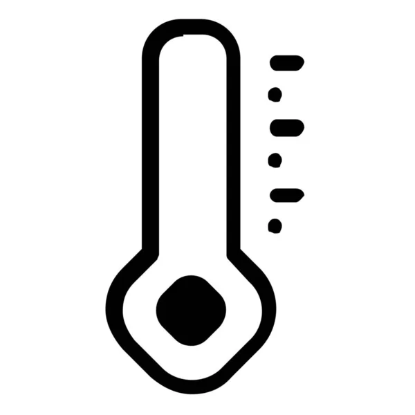 Vorhersage Niedriger Temperaturen Outline Stil — Stockvektor