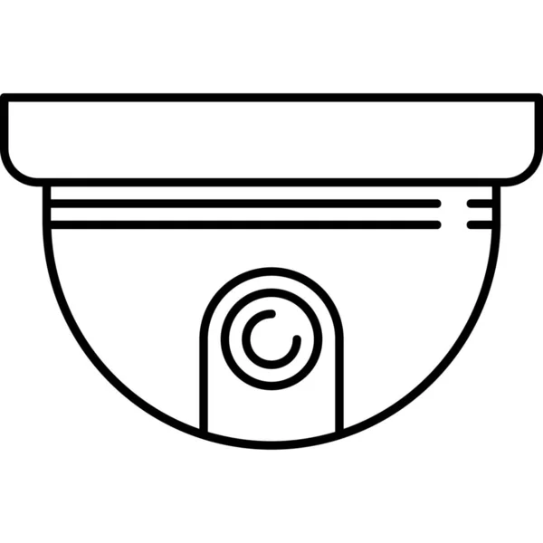 Ikona Bezpieczeństwa Urządzenia Kamery Stylu Outline — Wektor stockowy