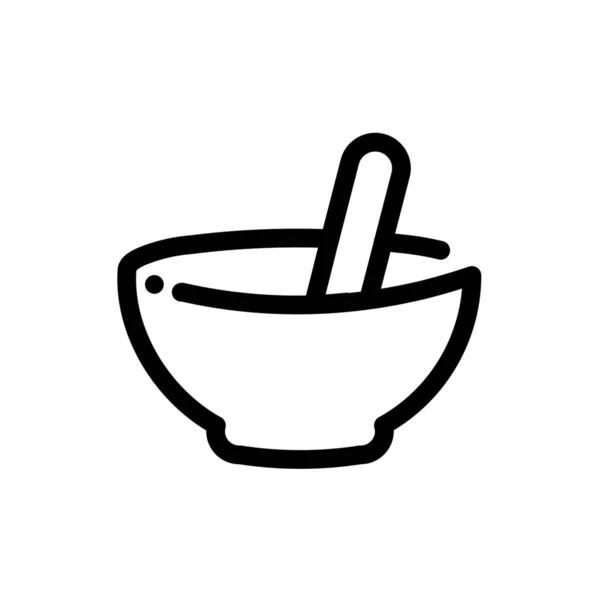 Bowl Cook Food Icon Outline Style — Stock Vector