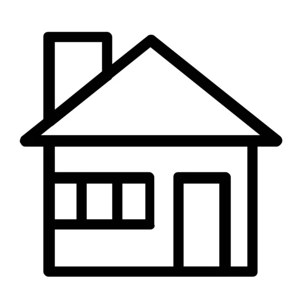 Haus Ikone Umriss Stil — Stockvektor