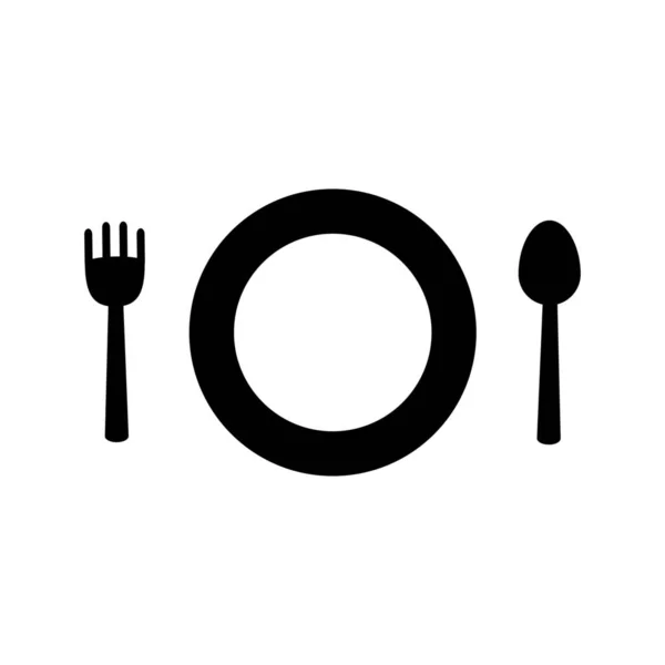 Babycare Fork Meal Icon Solid Style — Stock Vector