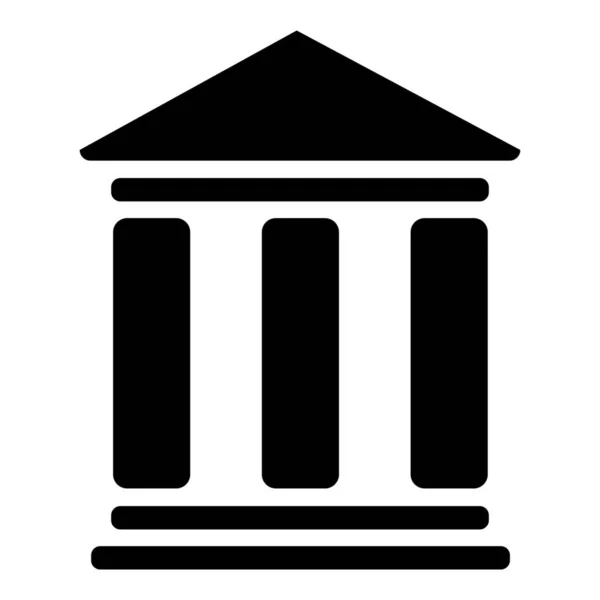 Budova Vzdělávání Řecké Ikony Pevném Stylu — Stockový vektor