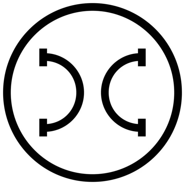 Forntida Tro Symboler Ikon Kontur Stil — Stock vektor