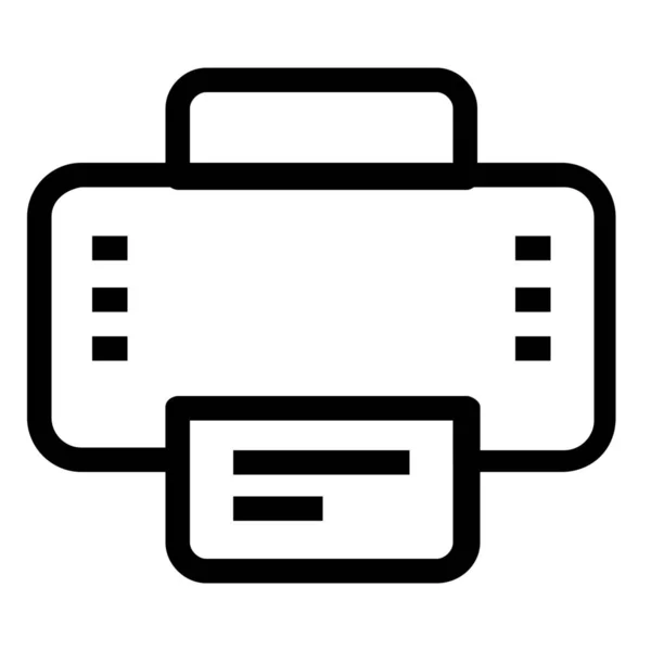 Hardware Drucker Outline Symbol Outline Stil — Stockvektor