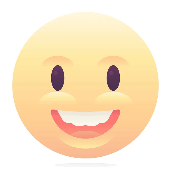 Emoji Émoticône Sourire Icône Dans Style Lisse — Image vectorielle