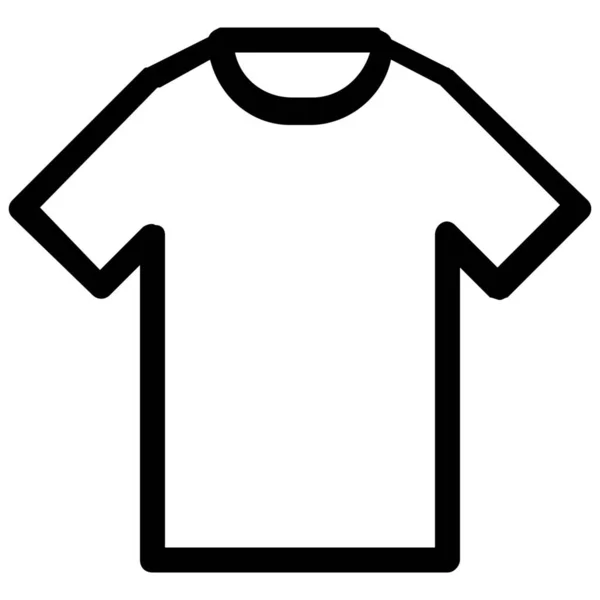 Oblečení Košile Módní Ikona Stylu Osnovy — Stockový vektor