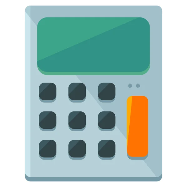 Oblicz Ikonę Obliczeń Kalkulatora Stylu Flat — Wektor stockowy