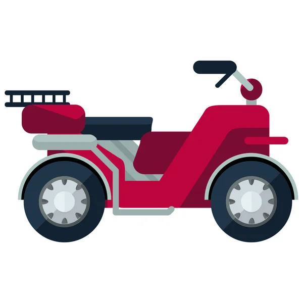 Ícone Viagem Moto Distante Estilo Plano — Vetor de Stock