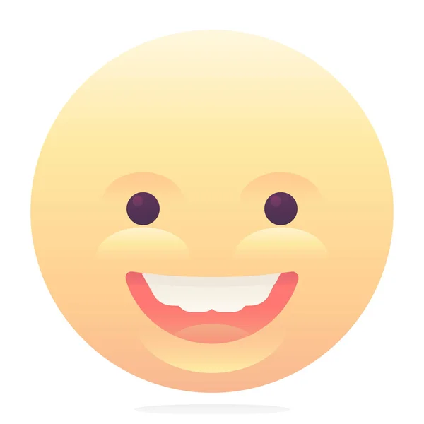 Emoji Emoticon Glimlach Pictogram Gladde Stijl — Stockvector