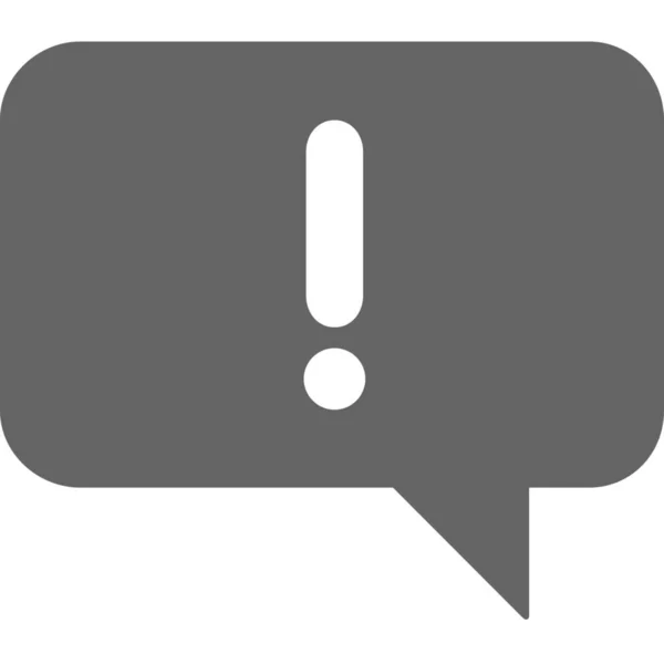 Icono Comunicación Chat Alerta Estilo Sólido — Vector de stock
