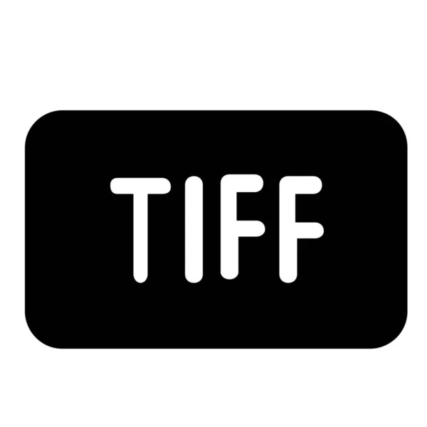 File形式Tiff Icon Solid Style — ストックベクタ