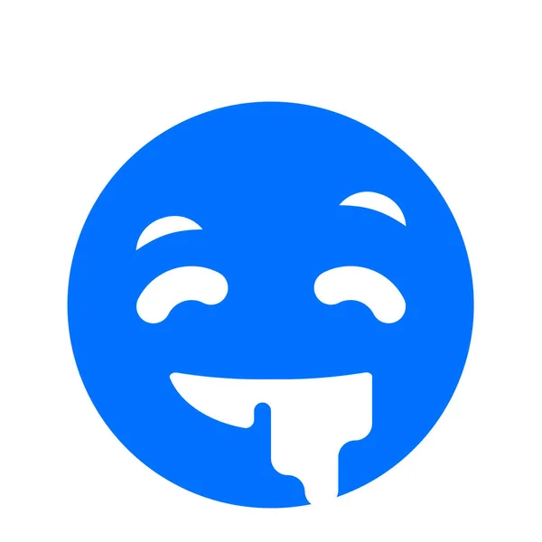 Bave Émoticône Emoji Icône Dans Style Solide — Image vectorielle