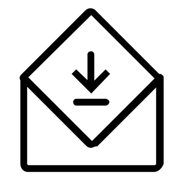 Mail Icon Outline Stil Herunterladen — Stockvektor