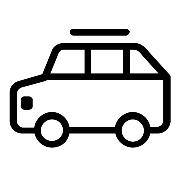 Otomobil Minivan Taşıma Simgesi Taslak Biçiminde — Stok Vektör