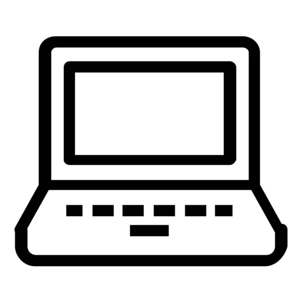 Ikona Notebooku Počítačového Zařízení Stylu Osnovy — Stockový vektor