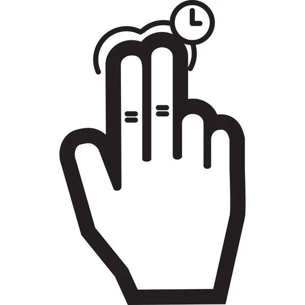 Finger Hand Hålla Ikonen Kontur Stil — Stock vektor