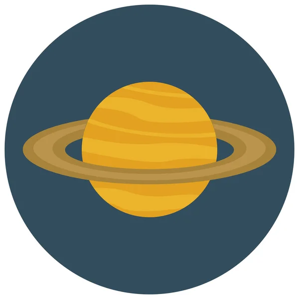 Planet Sol Utrymme Ikon Badge Stil — Stock vektor