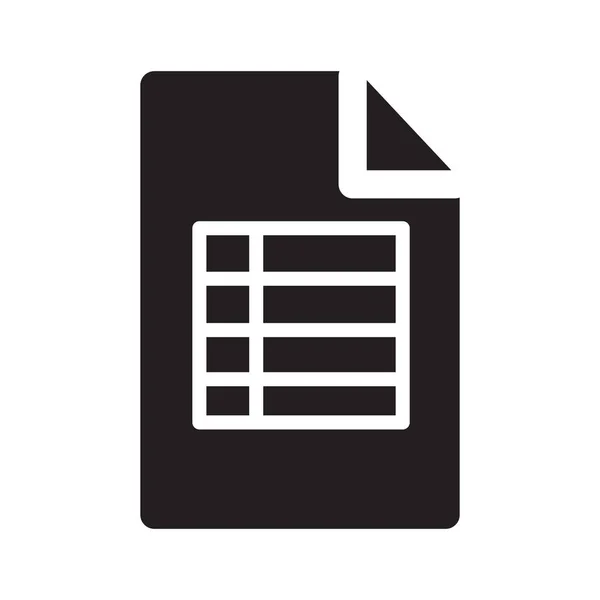 Checklist Excel Icono Documento Estilo Sólido — Vector de stock