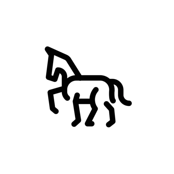 动物骏马形象的轮廓风格 — 图库矢量图片