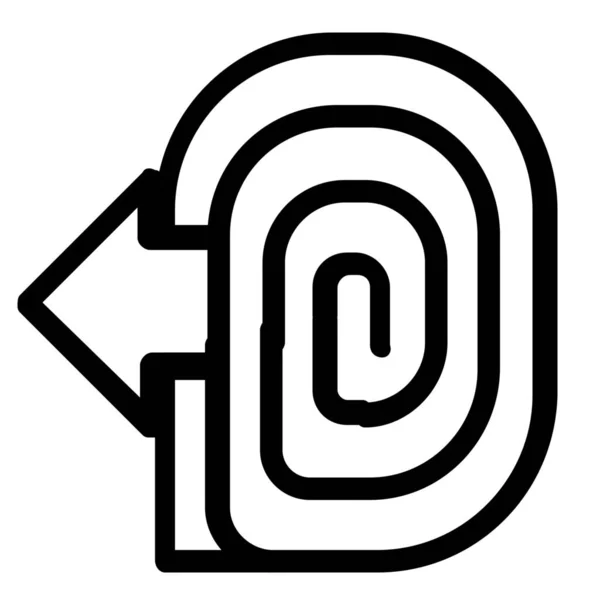 Icona Logout Delle Impronte Digitali Stile Outline — Vettoriale Stock