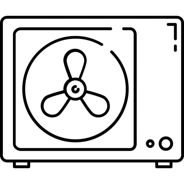 Cooling Equipment Home Icon Outline Style — Stock Vector