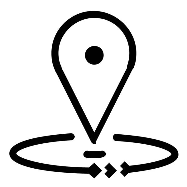 Icône Navigation Broche Localisation Dans Style Outline — Image vectorielle