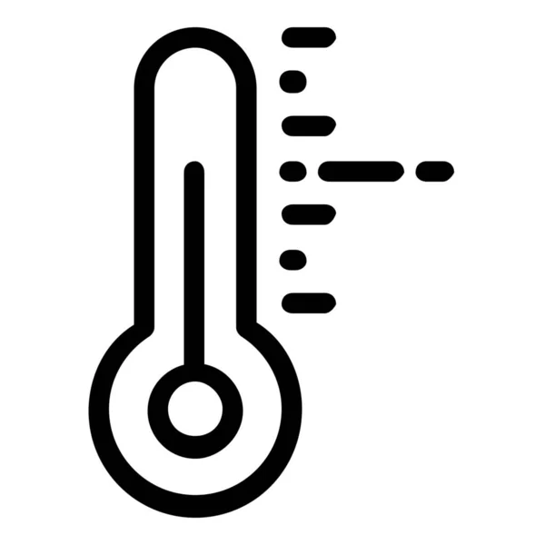 Termómetro Temperatura Icono Celsius Estilo Esquema — Archivo Imágenes Vectoriales