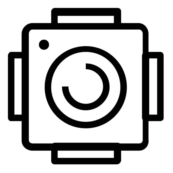 Camera Fotografie Outline Icoon Outline Stijl — Stockvector
