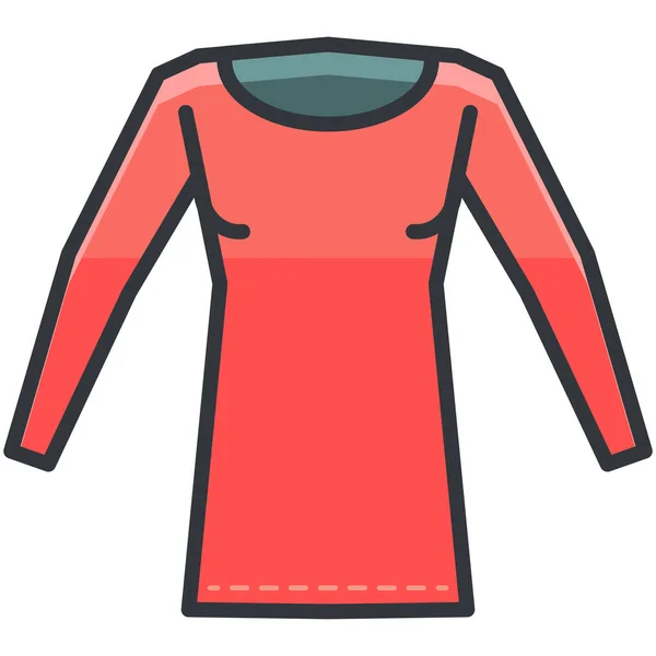 Ubrania Odzież Moda Ikona Wypełnionym Stylu Zarys — Wektor stockowy