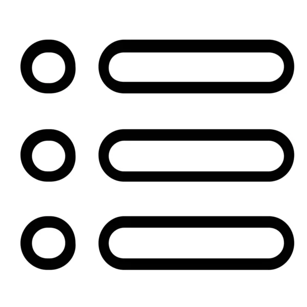 Lista Verificación Icono Menú Estilo Esquema — Archivo Imágenes Vectoriales