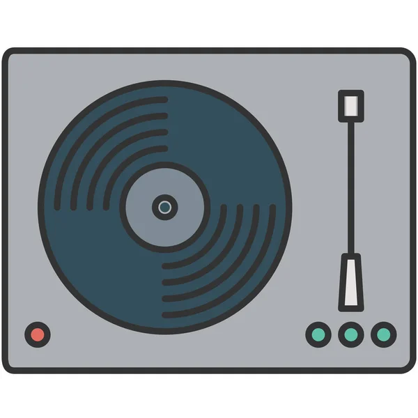 Audio Device Entertainment Icon Filled Outline Style — Stock Vector