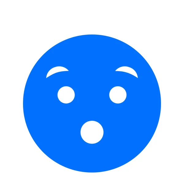 Emoji Εικονίδιο Συναίσθημα Emoticon Στερεό Στυλ — Διανυσματικό Αρχείο