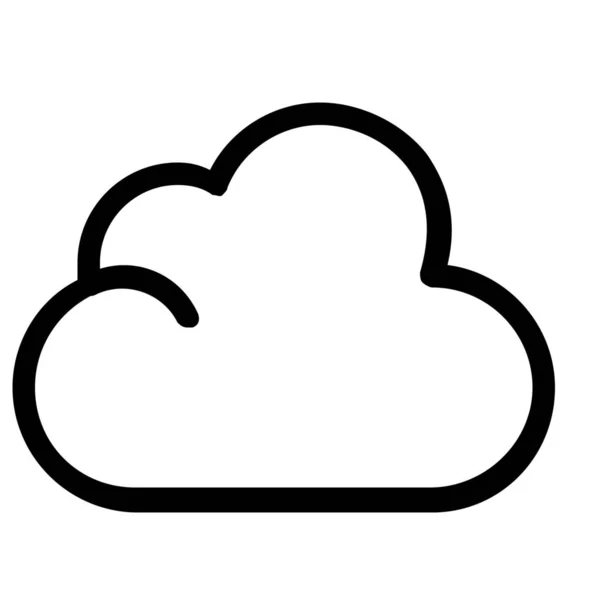 Archive Cloud Outline Icon Outline Style — 스톡 벡터