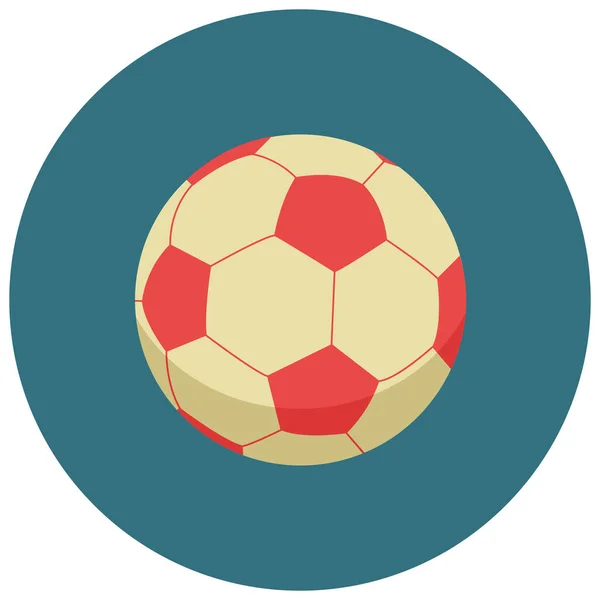 Ballfußballspiel Ikone Flachen Stil — Stockvektor