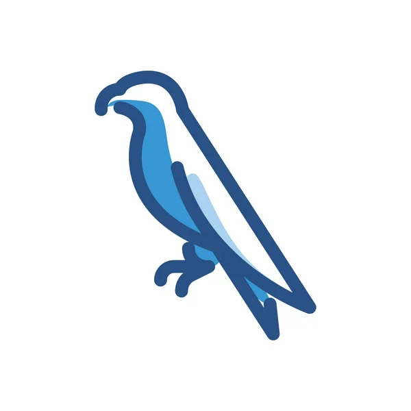 Animal Oiseau Aigle Icône Dans Style Contour Rempli — Image vectorielle