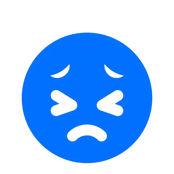 Emoji Emoticon Emoticon Symbol Soliden Stil — Stockvektor